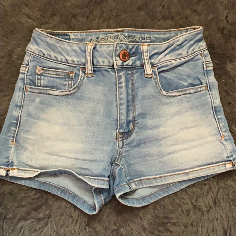 Light Wash High Rise Abercrombie Shorts